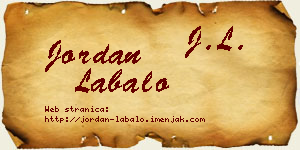 Jordan Labalo vizit kartica